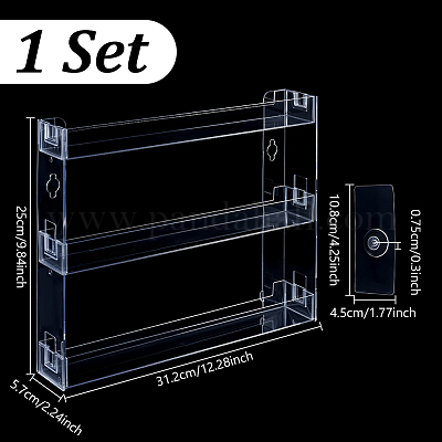 3-layered Transparent Plastic Storage Riser Holders&nbsp;ODIS-WH0025-275-1