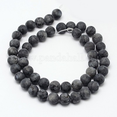 Natural Larvikite Beads Strands&nbsp;X-G-D692-8mm-1