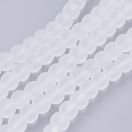 Baking Paint Transparent Glass Bead Strands X-GLAA-S031-6mm-13-1