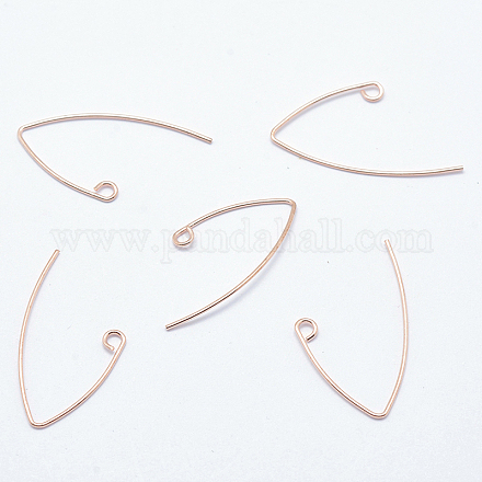 Brass Earring Hooks KK-K197-60RG-1