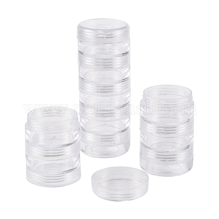 プラスチックビーズ収納ケース  ラウンド  5バイアル  直径約3.9 CM  高さ10.2センチ  容量：10ml（0.34液量オンス）&nbsp;LS-C078Y-1