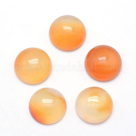 Natural Yellow Agate Cabochons G-P393-R17-12mm-1