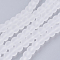 Baking Paint Transparent Glass Bead Strands, Frosted, Round, White, 6mm, Hole: 1.3~1.6mm, about 140pcs/strand, 31.4 inch