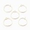 Brass Links connectors, Ring, Real 18K Gold Plated, 28x25x1mm, Hole: 1mm