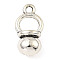 Tibetan Style Alloy Pendants, Ring, Antique Silver, 17x9x6mm, Hole: 1.8mm, about 625pcs/1000g