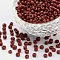 8/0 Opaque Colours Round Glass Seed Beads, Coconut Brown, 3mm, Hole:1mm, about 1101pcs/50g