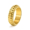 Rotatable Stainless Steel Finger Ring, Dragon Scale for Men, Golden, US Size 12(21.4mm)