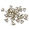 Glass Rhinestone Cabochons, Back Plated, Triangle, Crystal, 6x7x3mm