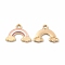Alloy Enamel Pendants, Rainbow Charm, Golden, 11x15x1mm, Hole: 1.6mm