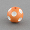 Bubblegum Opaque Acrylic Round Beads, Chocolate, 20mm, Hole: 2mm