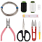 Sewing Tool Sets, Including Sewing Threads, Copper Wire, Flat Nose Pliers, Scissors, Double-sided Stickers, Seam Ripper, Tape Measure, Mixed Color