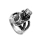 Alloy Open Cuff Ring, Knitting Loop Crochet Loop, Yarn Guide Finger Holder for Women, Antique Silver, Snake, Inner Diameter: 1.9cm
