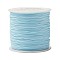 Nylon Braided Cord, Chinese Knotting Cord for Bracelet Jewelry Making Macrame Craft, Pale Turquoise, 0.8mm, about 98.43yards/roll(90m/roll)