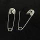 アイアン製安全ピン  プラチナ  30~32x8x3mm  ピン：0.5mm  約1000個/袋&nbsp;NEED-D006-32mm-1