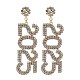 Brass Rhinestone Stud Earrings&nbsp;EJEW-Q012-01G-2