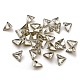 ガラスラインストーンカボション  バックメッキ  三角形  クリスタル  6x7x3mm&nbsp;FIND-C039-07C-1