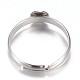 Adjustable Brass Pad Ring Setting Components&nbsp;X-KK-P039-04-6mm-2
