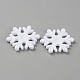 プラスチックカボション  スノーフレーク  ホワイト  23x20x2.5mm&nbsp;FIND-WH20018-15B-2