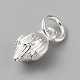 真鍮製チャーム  丸カン付き  銀  12x6.5x5.5mm  穴：4mm.&nbsp;FIND-WH0159-63S-19-2