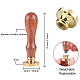 Brass Wax Seal Stamp with Handle&nbsp;AJEW-WH0184-0171-2