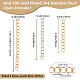 120Pcs 3 Styles 304 Stainless Steel Chain Extender&nbsp;STAS-BBC0008-73G-2