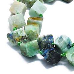 天然クリソコラとラピスラズリビーズ連売り  菱形  12~14x13~15x13~15mm  穴：1mm  約30個/連  17.13''（43.5センチメートル）&nbsp;G-K245-G01-01