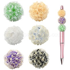 ポリマー粘土蓄光ビーズ  花  ミックスカラー  21mm  穴：3mm&nbsp;CLAY-CJC0016-02