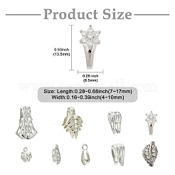 40Pcs 10 Styles Brass Triangle Rings&nbsp;KK-CJ0002-89