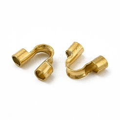 304ステンレス鋼ワイヤーガーディアンおよびプロテクター  ゴールドカラー  5x7x2mm  穴：1.6mm&nbsp;STAS-P319-19B-G