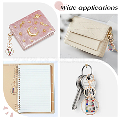 4Pcs 4 Styles Alloy Colorful Rhinestone Keychain&nbsp;KEYC-WR0001-27