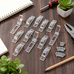 10袋プラスチック壁プレートライトスイッチカバー装飾  ネジ付き  透明  79x21.5x16.5mm  穴：4mm&nbsp;AJEW-DL0001-32