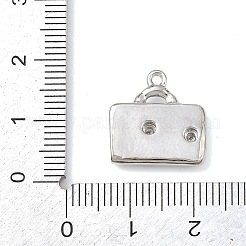 Brass Micro Pave Clear Cubic Zirconia Pendants&nbsp;KK-G545-01P
