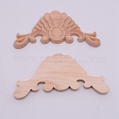 Natural Solid Wood Carved Onlay Applique Craft&nbsp;WOOD-WH0108-49