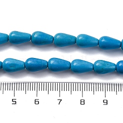 合成ハウライトビーズ連売り  ティアドロップ  染め  10x6~6.5mm  穴：1mm  約41個/連  16.14インチ（41cm）&nbsp;G-F783-D01-01