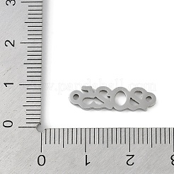 変色しない304ステンレススチールコネクタチャーム  ナンバー2025のリンク  ステンレス鋼色  5.5x20x1.2mm  穴：1.2mm&nbsp;STAS-L279-019P
