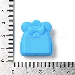 シリコーン焦点ビーズ  バッグ  ディープスカイブルー  27x24.5x11mm  穴：2mm&nbsp;SIL-S004-05B