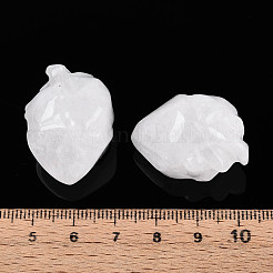 Natural Quartz Crystal Heart Beads&nbsp;G-T144-04B