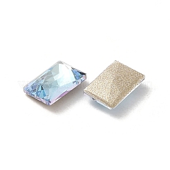 ガラスラインストーンカボション  ポイントバック＆バックメッキ  多面カット  長方形  光azore  6x4x2mm&nbsp;RGLA-P037-12A-D202
