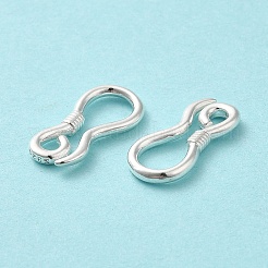 925スターリングシルバーピアスフック  ループ付きイヤリングワイヤー  s925スタンプあり  銀  15ゲージ  17.5x9x2mm  穴：2mm  ピン：1.5mm&nbsp;STER-K174-16S