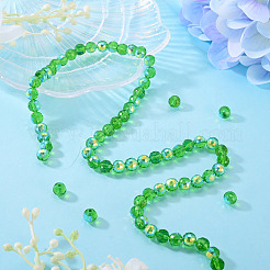1 Strand Electroplate Transparent Glass Beads Strands&nbsp;EGLA-TADJ0001-15F