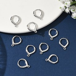 シェグレース 真鍮製フープピアス金具  カドミウムフリー＆ニッケルフリー＆鉛フリー  カン付き  プラチナメッキ  15x12x2mm  穴：1mm&nbsp;XGR0158P-94P