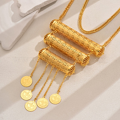 Luxurious Middle Eastern Style Brass & Iron Flower Tassel Backpack Body Chains for Women&nbsp;KS9378