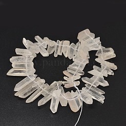 Nuggets Frosted Natural Quartz Crystal Bead Strands&nbsp;G-F289-25