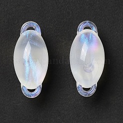 透明アクリル コネクタ チャーム  キラキラエッグリンク  フローラルホワイト  26.5x12x12mm  穴：1x3mm  約254個/500g&nbsp;OACR-G016-02