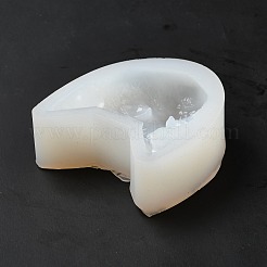 ハロウィーン悪魔猫ヘッド diy ローソク足シリコーン金型  レジン型  UVレジン用  エポキシ樹脂工芸品作り  ホワイト  81x77x28mm  内径：49x64mm&nbsp;SIMO-B002-13