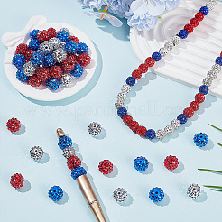 75色のアクリル樹脂ラインストーングラデーションビーズ3個  ミックスカラー  14mm  穴：2~2.5mm  25個/カラー&nbsp;RESI-PH0002-38