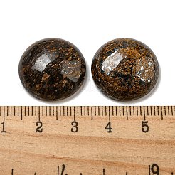 天然ブロンズカボション  フラットラウンド  20~21.5x6~8mm&nbsp;G-C115-02A-25