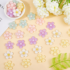 40pcs Sakura Series Opaque Resin Cabochons&nbsp;CRES-SP0001-17