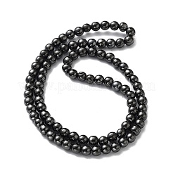 非磁性合成ヘマタイトビーズ連売り  ラウンド  グレードAB  4.5mm  穴：0.8mm  約88個/連  15.75''（40センチメートル）&nbsp;G-H1624-4mm-AB
