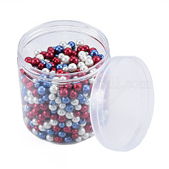 3 Colors Glass Pearl Beads&nbsp;GLAA-T024-10